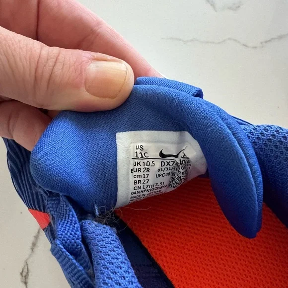 Toddler boys Nike Blue and Orange Athletic Shoes in size 11.  Brand New!!! - Picture 4 of 4